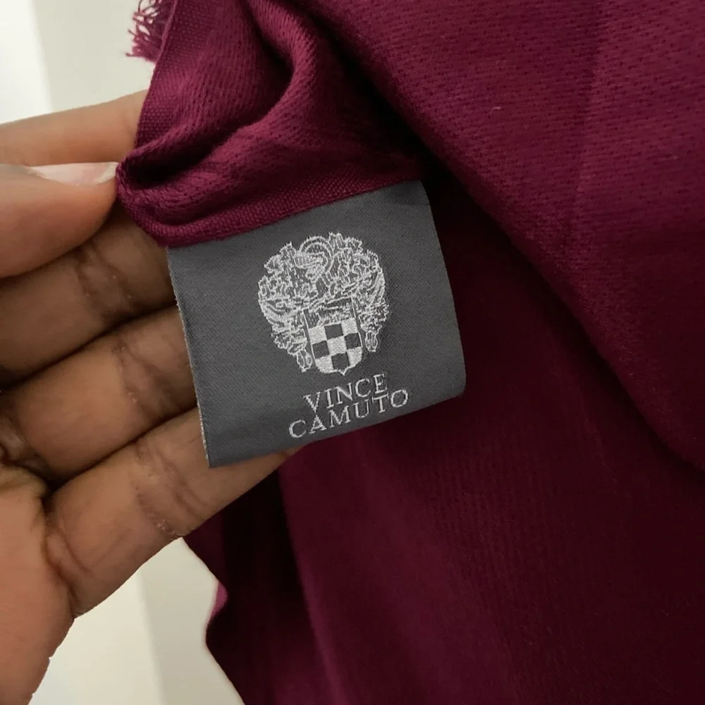 Vince Camuto pashmina wine scarf